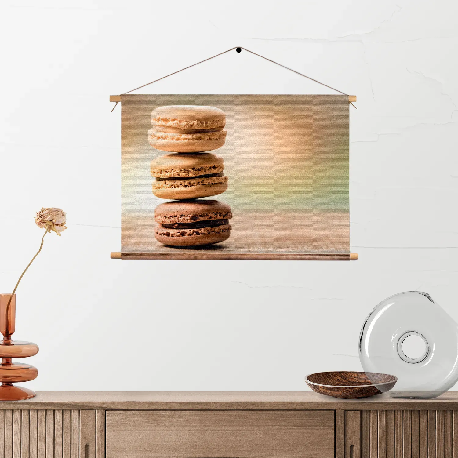 Textielposter Macarons Beige Tinten 02 Rechthoek Horizontaal Template TP 50 70 Horizontaal Eten En Drinken 31 2