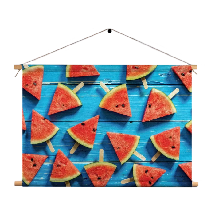 Textielposter Watermeloen Ijsjes Rechthoek Horizontaal Template TP 50 70 Horizontaal Eten En Drinken 39 1