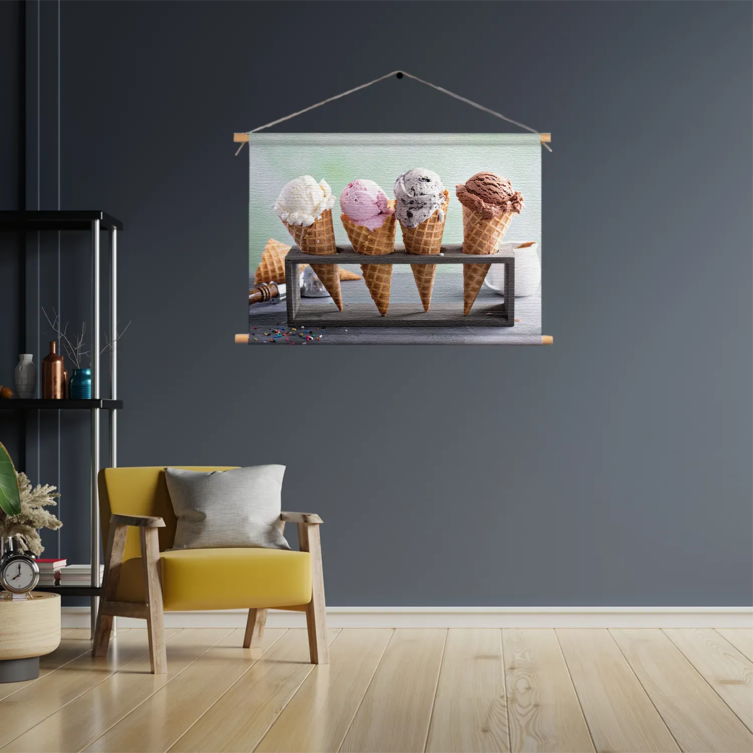 Textielposter Ijsjes op Hoorn Rechthoek Horizontaal Template TP 50 70 Horizontaal Eten En Drinken 50 3