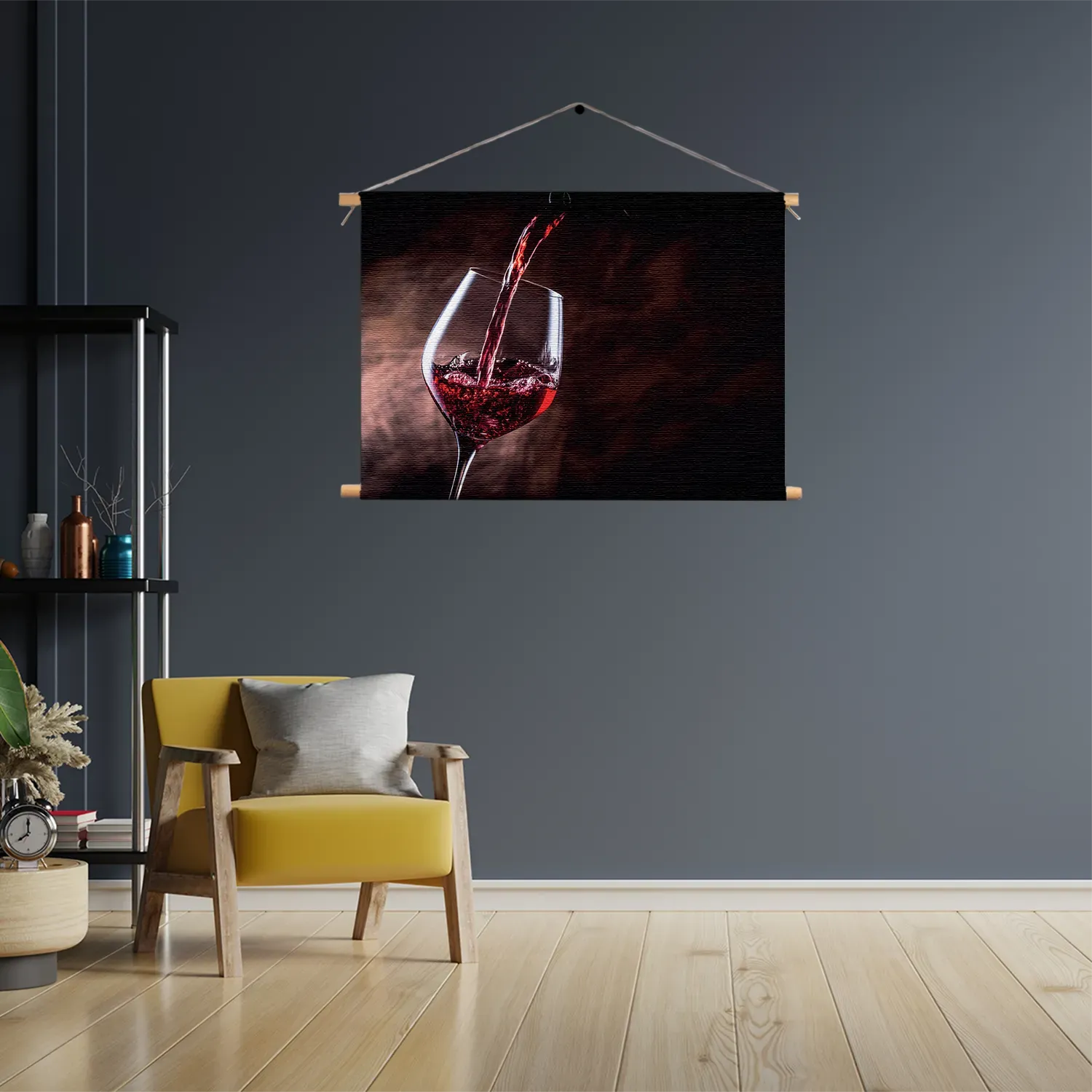 Textielposter Glas Rode wijn 02 Rechthoek Horizontaal Template TP 50 70 Horizontaal Eten En Drinken 51 3
