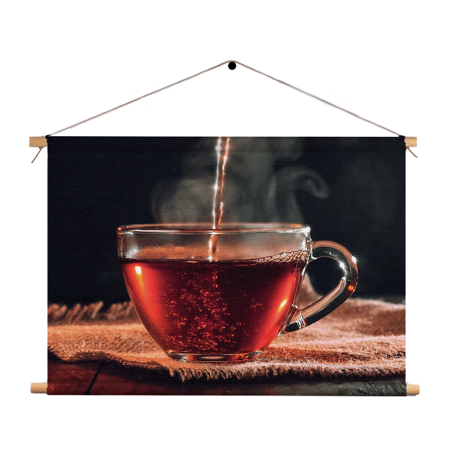 Textielposter Thee Bij Ons Thuis Rechthoek Horizontaal Template TP 50 70 Horizontaal Eten En Drinken 52 1