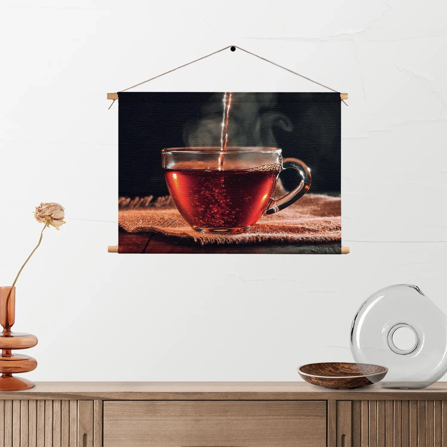 Textielposter Thee Bij Ons Thuis Rechthoek Horizontaal Template TP 50 70 Horizontaal Eten En Drinken 52 2