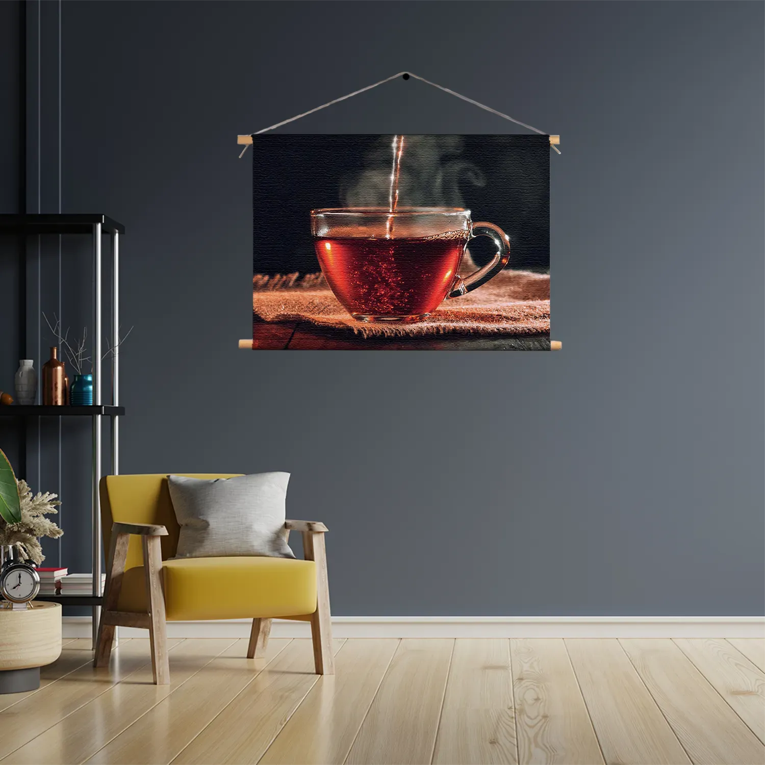 Textielposter Thee Bij Ons Thuis Rechthoek Horizontaal Template TP 50 70 Horizontaal Eten En Drinken 52 3