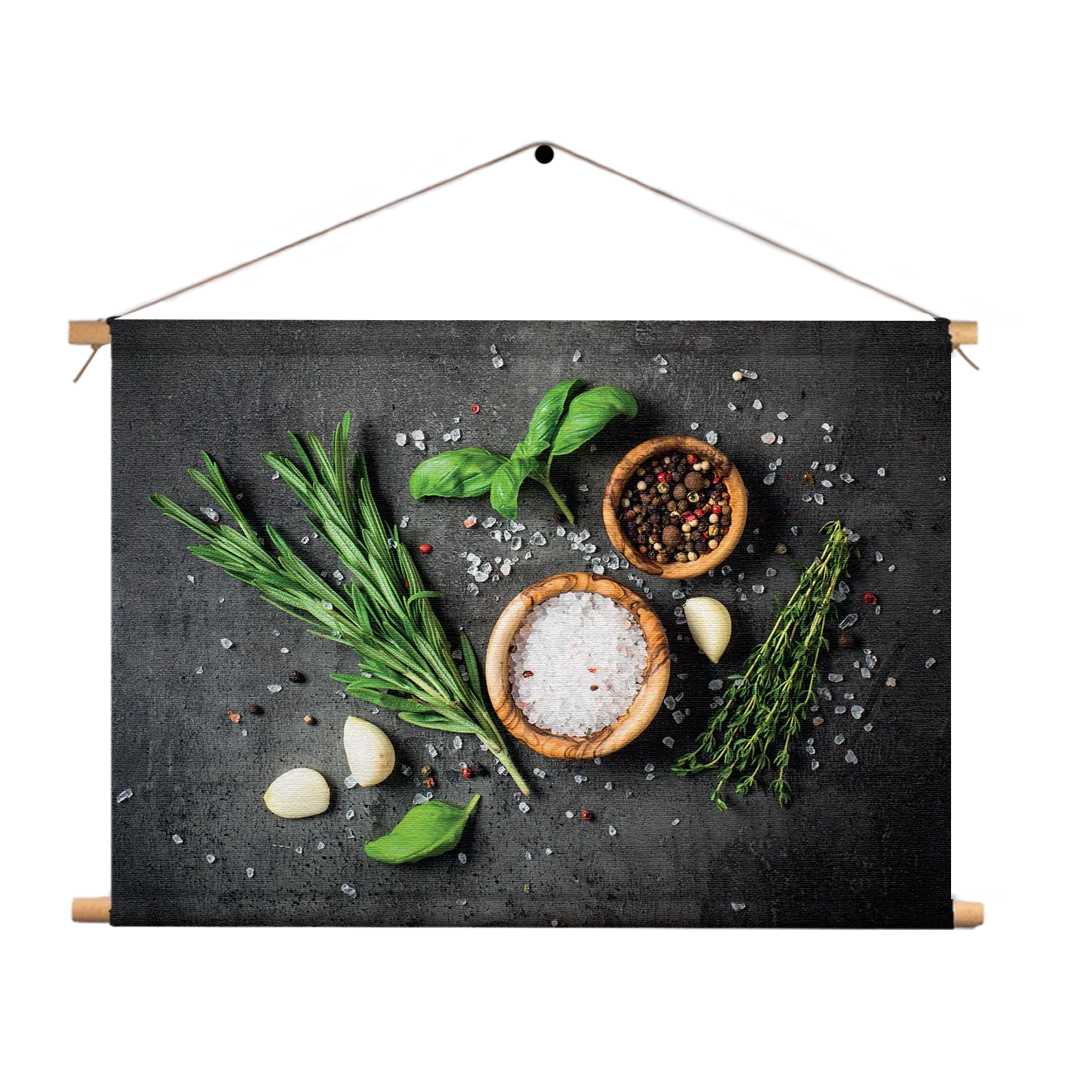 Textielposter Specerijen met Groen Rechthoek Horizontaal Template TP 50 70 Horizontaal Eten En Drinken 63 1