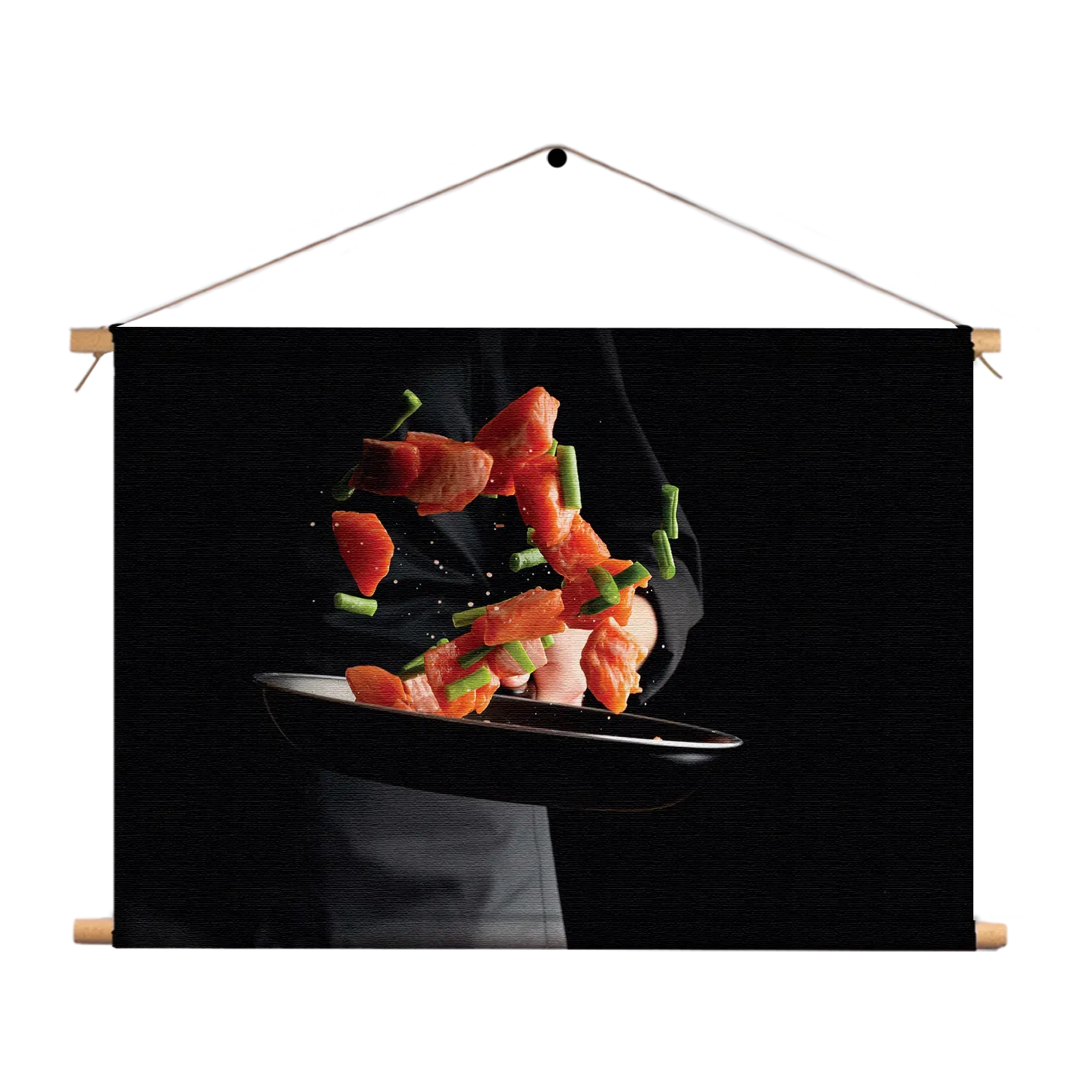 Textielposter Zalm Wokken Rechthoek Horizontaal Template TP 50 70 Horizontaal Eten En Drinken 64 1