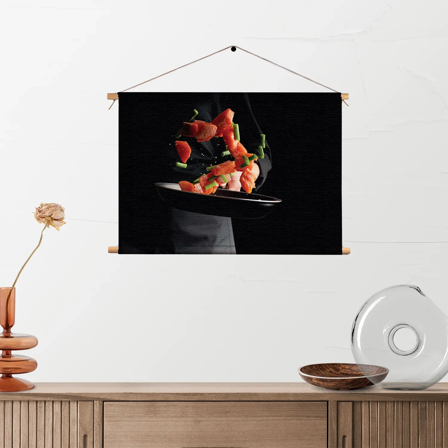 Textielposter Zalm Wokken Rechthoek Horizontaal Template TP 50 70 Horizontaal Eten En Drinken 64 2