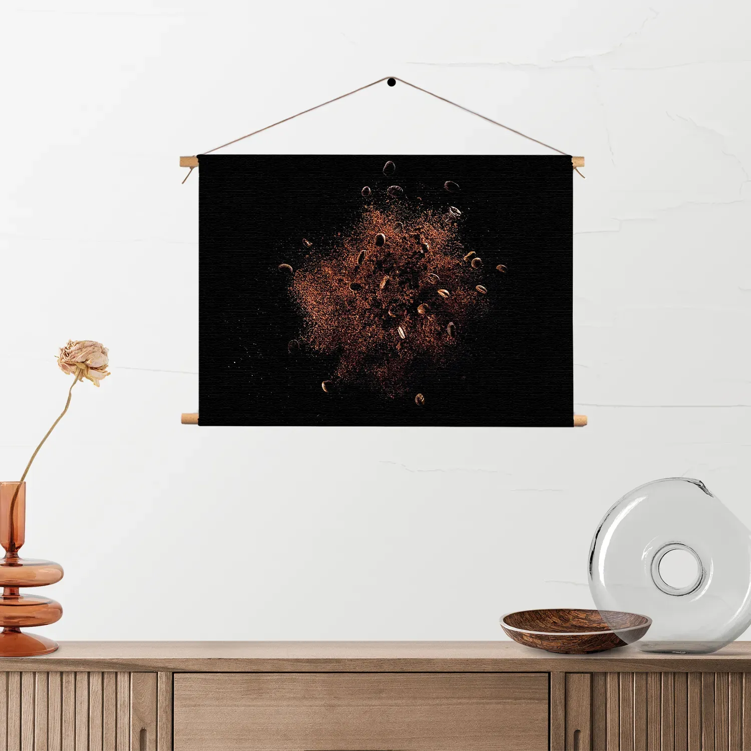 Textielposter Koffiebonen 02 Rechthoek Horizontaal Template TP 50 70 Horizontaal Eten En Drinken 70 2