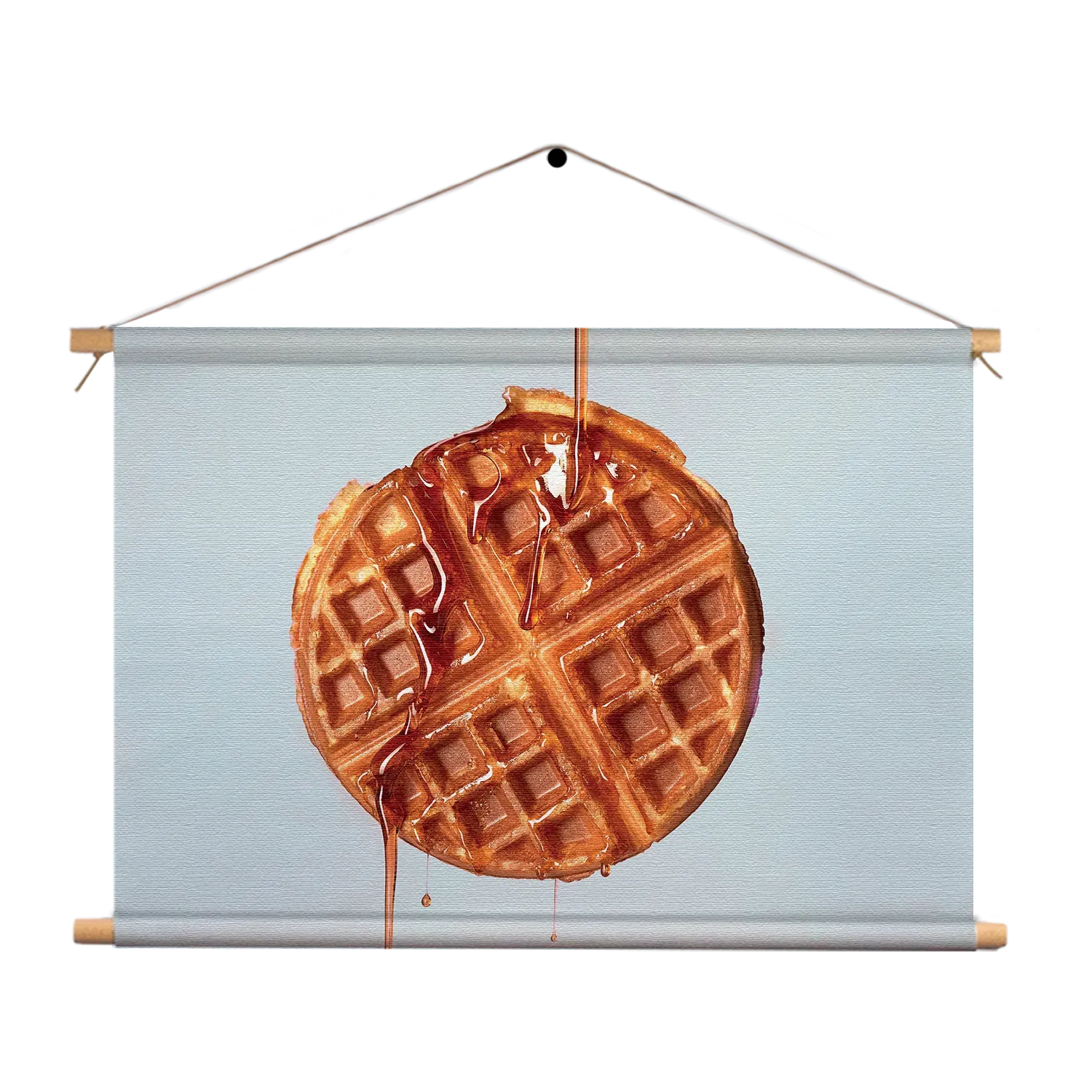 Textielposter Wafel met Karamelsaus Rechthoek Horizontaal Template TP 50 70 Horizontaal Eten En Drinken 72 1