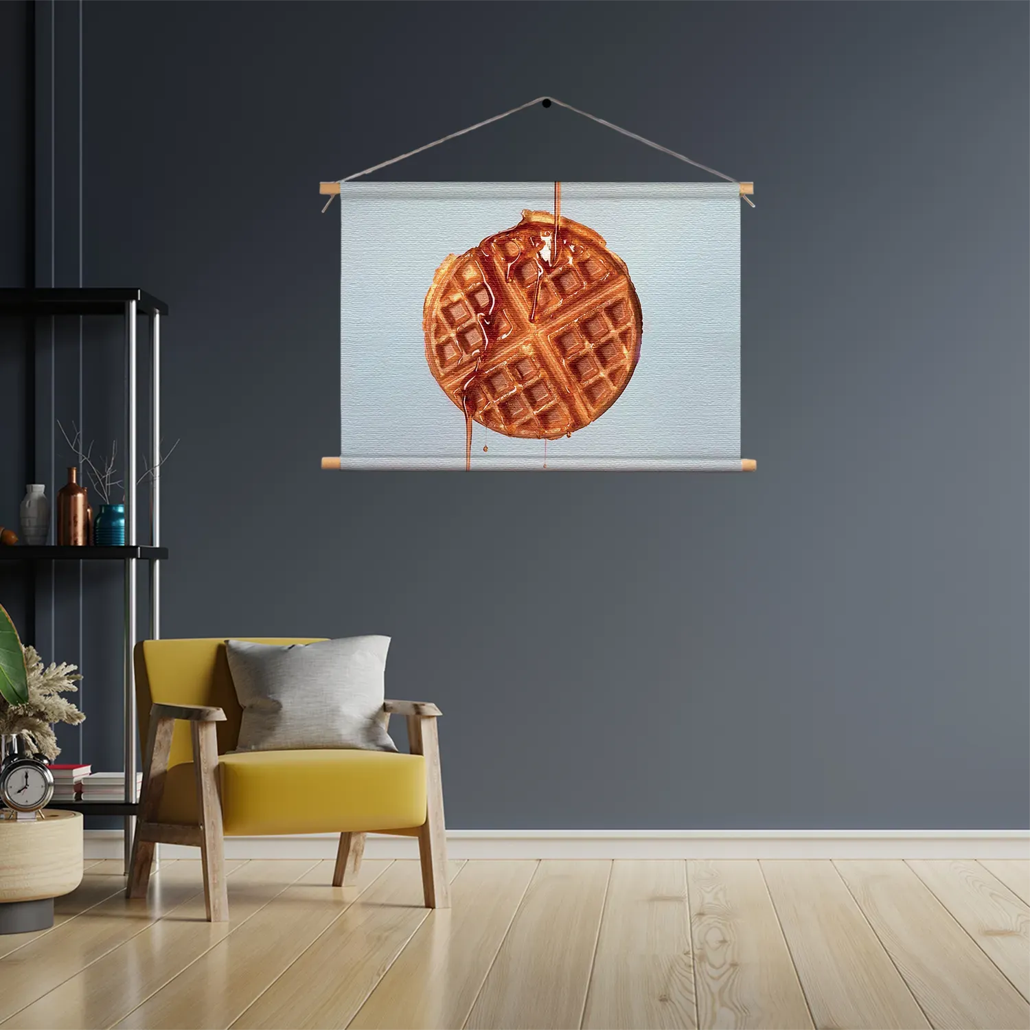 Textielposter Wafel met Karamelsaus Rechthoek Horizontaal Template TP 50 70 Horizontaal Eten En Drinken 72 3