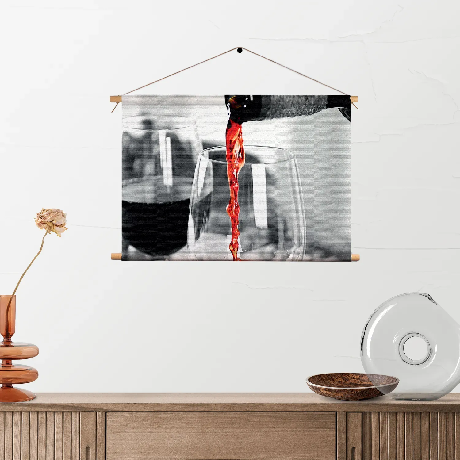 Textielposter Red Red Wine 02 Rechthoek Horizontaal Template TP 50 70 Horizontaal Eten En Drinken 79 2