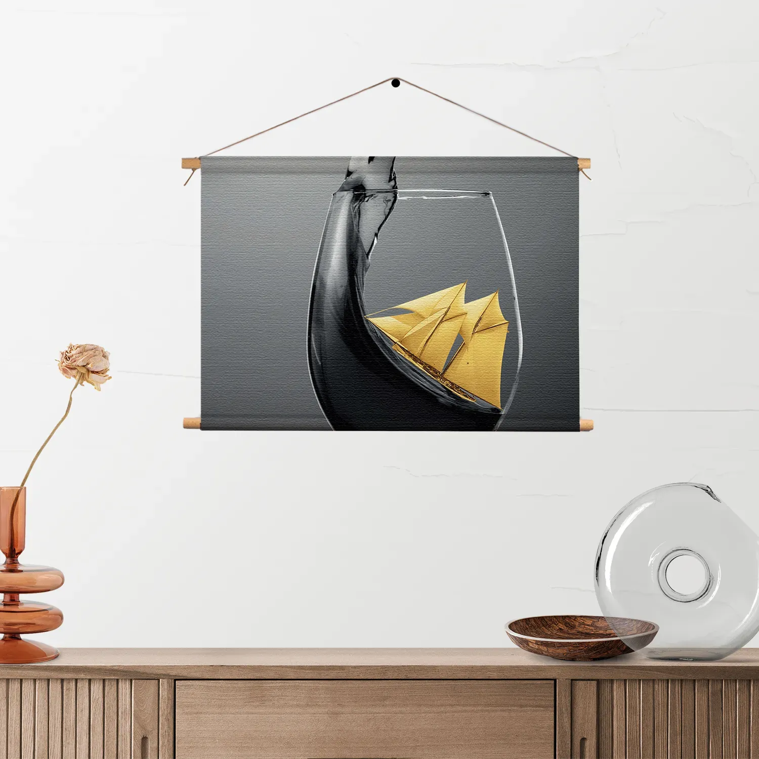 Textielposter Sailing Wine 01 Rechthoek Horizontaal Template TP 50 70 Horizontaal Eten En Drinken 80 2