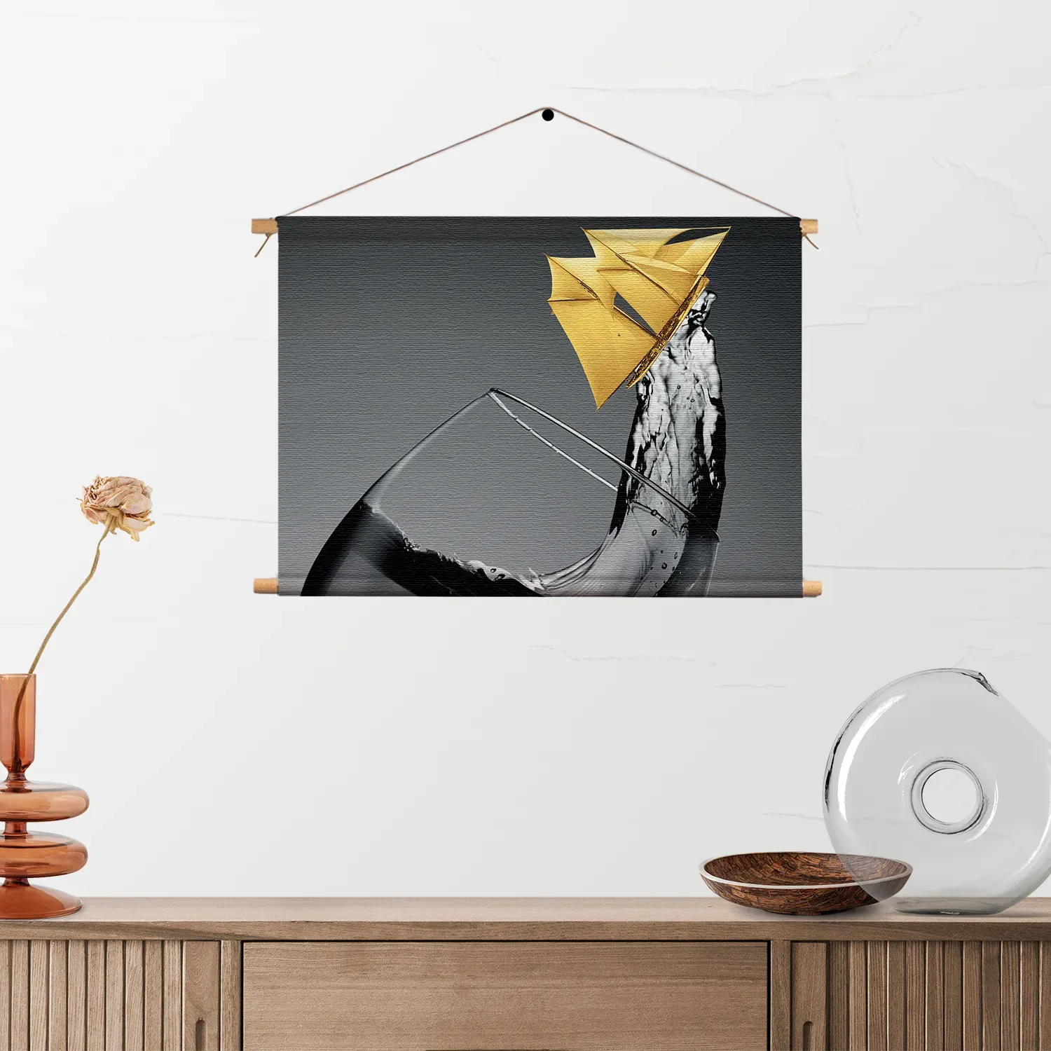 Textielposter Sailing Wine 02 Rechthoek Horizontaal Template TP 50 70 Horizontaal Eten En Drinken 81 2