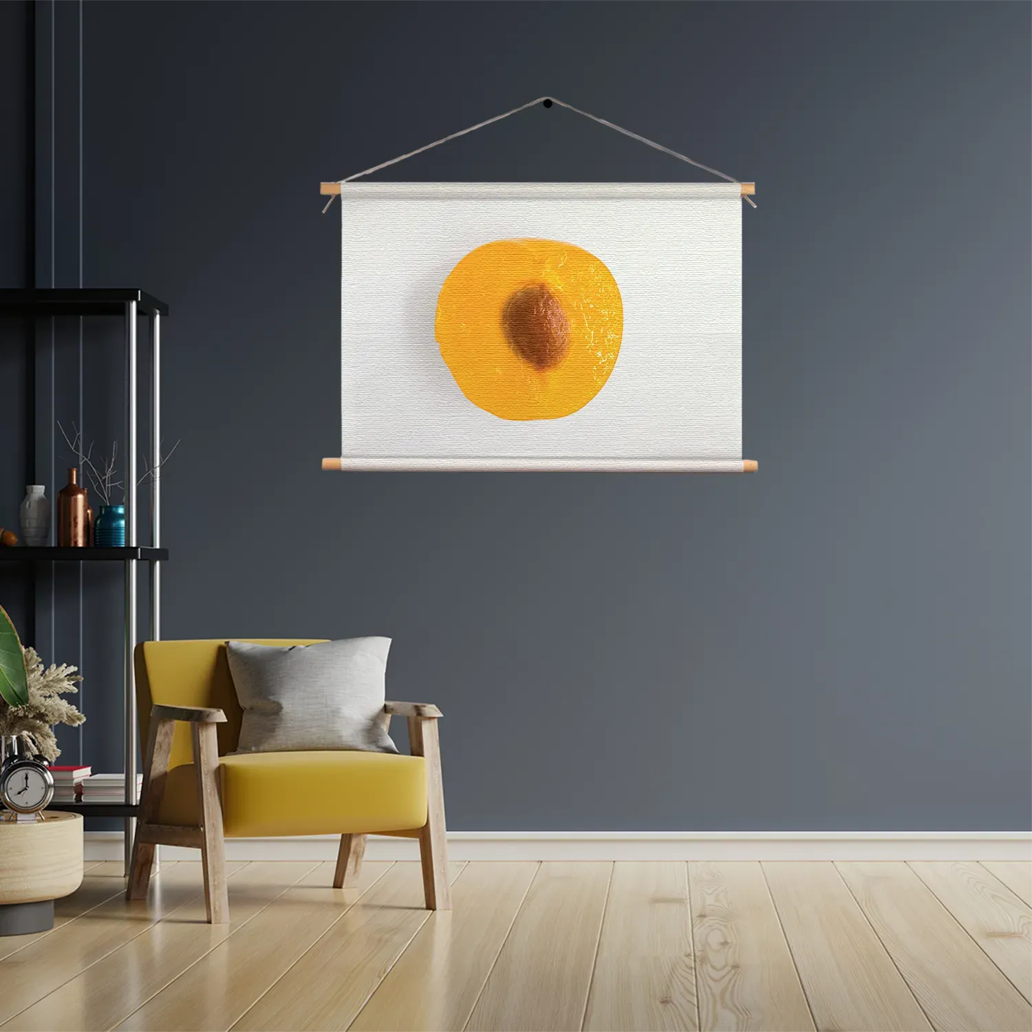 Textielposter Plum Pruim Oranje Rechthoek Horizontaal Template TP 50 70 Horizontaal Eten En Drinken 9 3