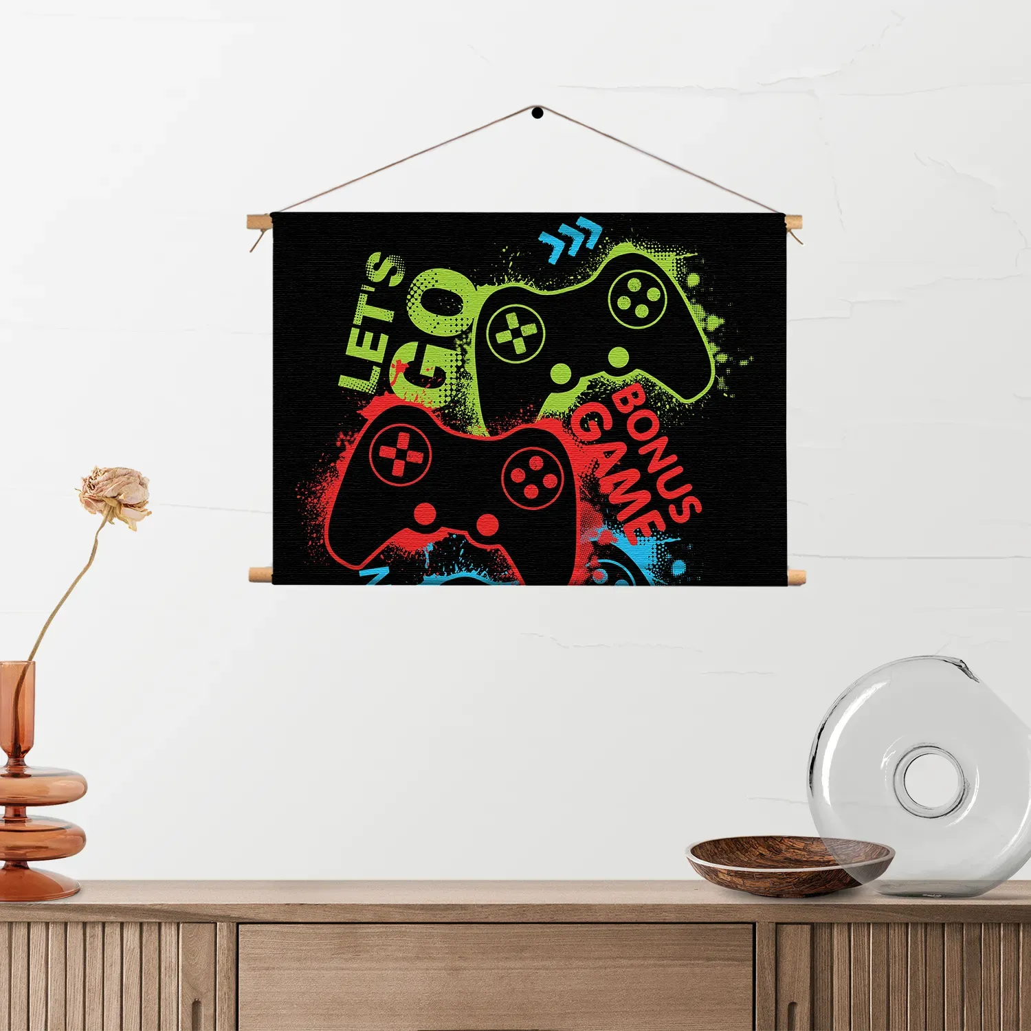 Textielposter Let's Game Rechthoek Horizontaal Template TP 50 70 Horizontaal Gaming En Spel 17 2