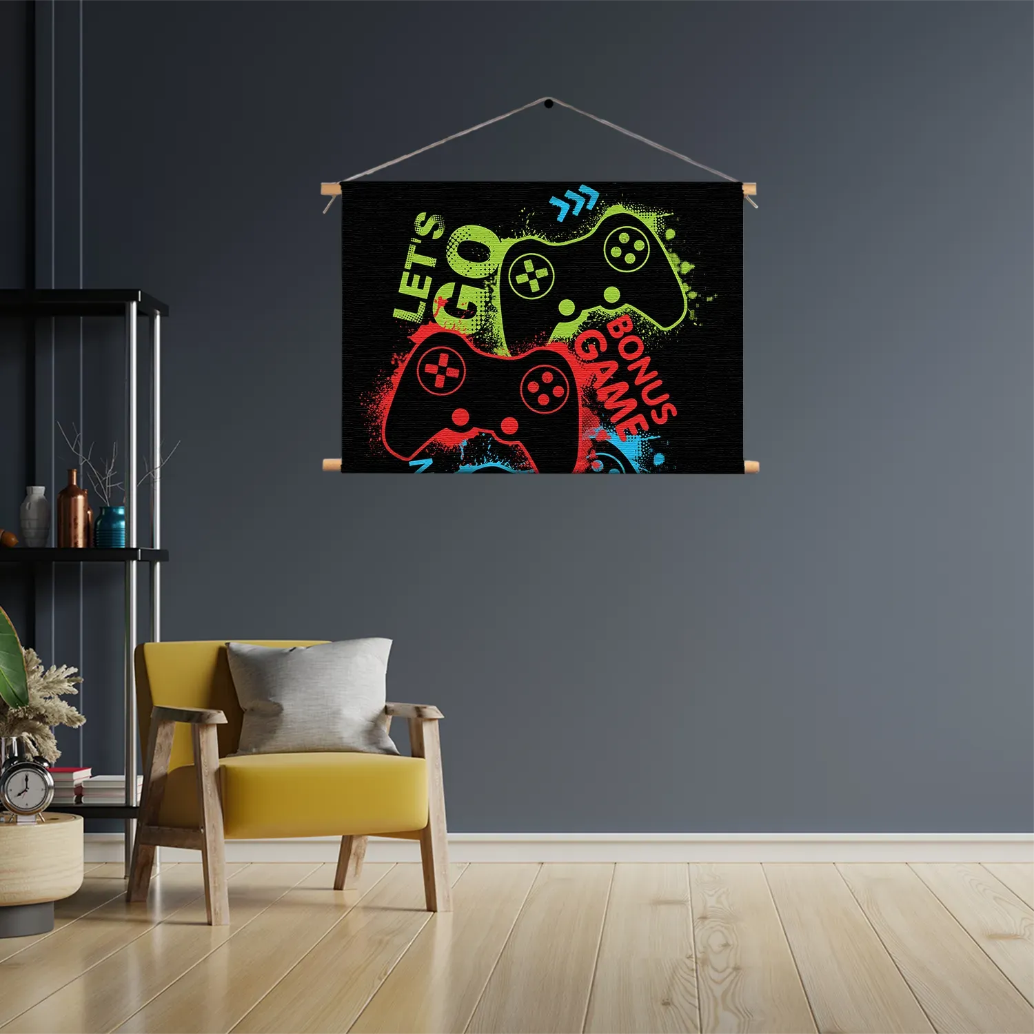 Textielposter Let's Game Rechthoek Horizontaal Template TP 50 70 Horizontaal Gaming En Spel 17 3