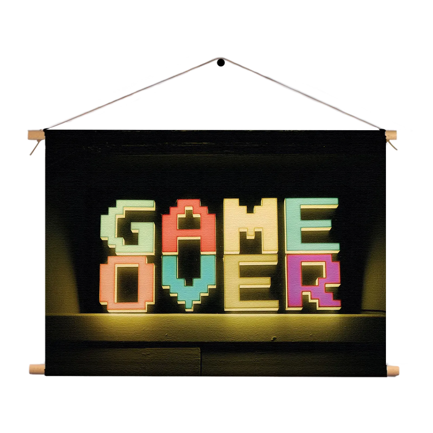Textielposter Game Over Rechthoek Horizontaal Template TP 50 70 Horizontaal Gaming En Spel 2 1
