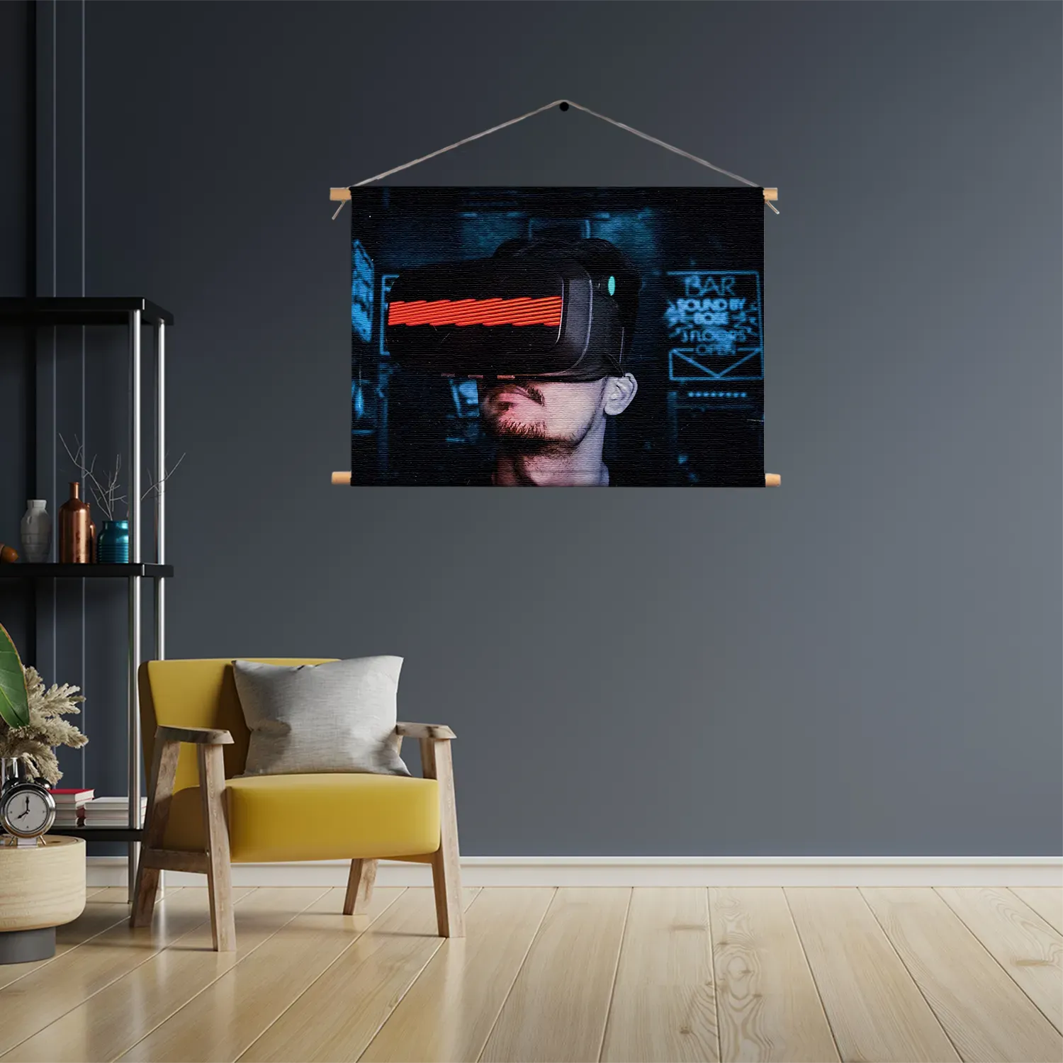 Textielposter VR Bril Rechthoek Horizontaal Template TP 50 70 Horizontaal Gaming En Spel 5 3