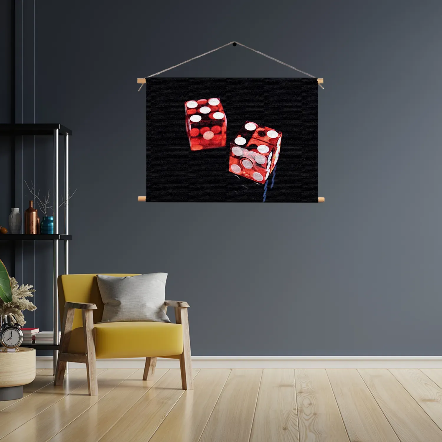 Textielposter De Dobbelstenen Rechthoek Horizontaal Template TP 50 70 Horizontaal Gaming En Spel 6 3