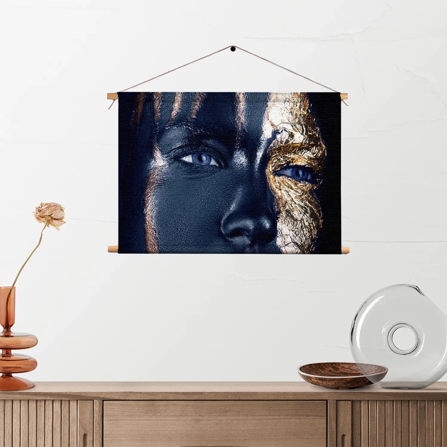 Textielposter Golden Whoman 05 Rechthoek Horizontaal Template TP 50 70 Horizontaal Lifestyle 16 2