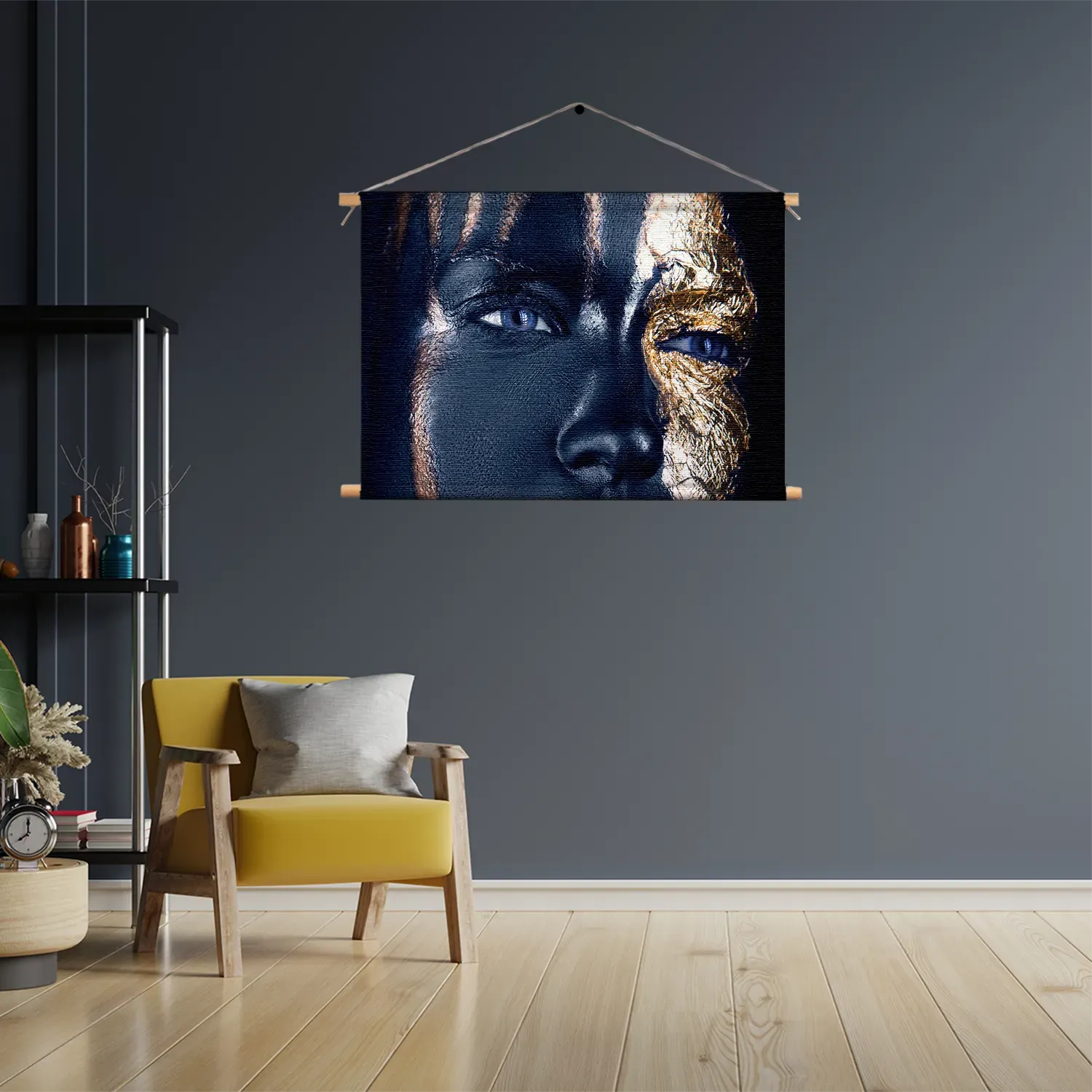 Textielposter Golden Whoman 05 Rechthoek Horizontaal Template TP 50 70 Horizontaal Lifestyle 16 3