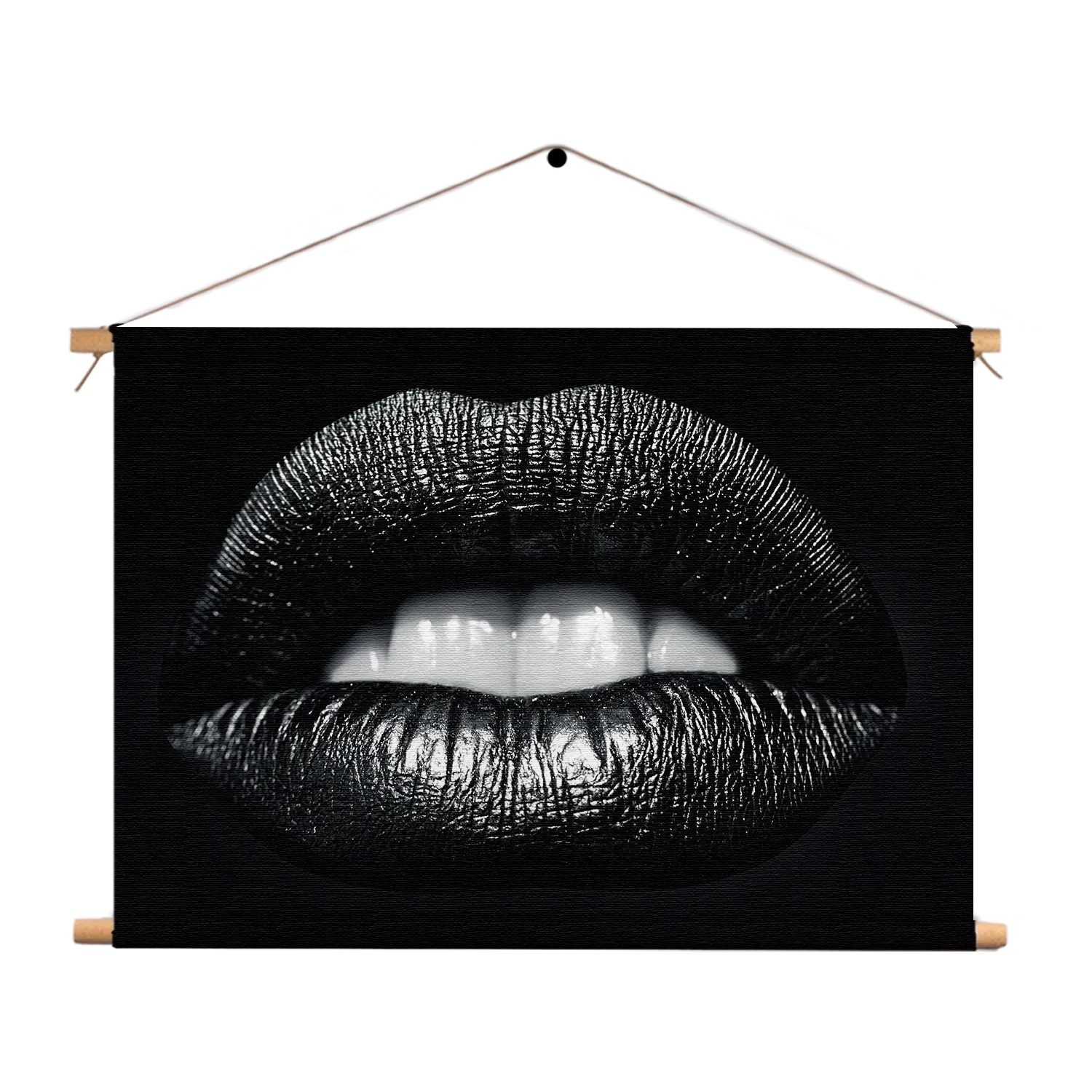 Textielposter Silver Lips Rechthoek Horizontaal Template TP 50 70 Horizontaal Lifestyle 4 1