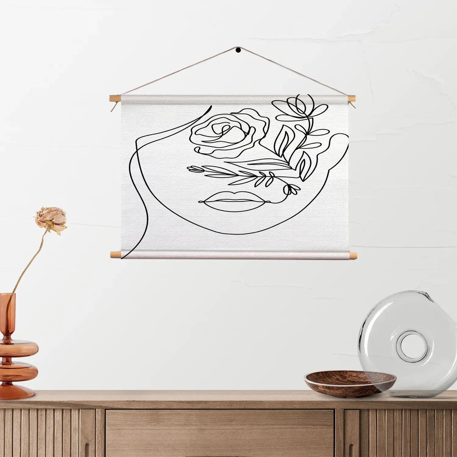 Textielposter De Bloemen Dame Rechthoek Horizontaal Template TP 50 70 Horizontaal Lifestyle 6 2