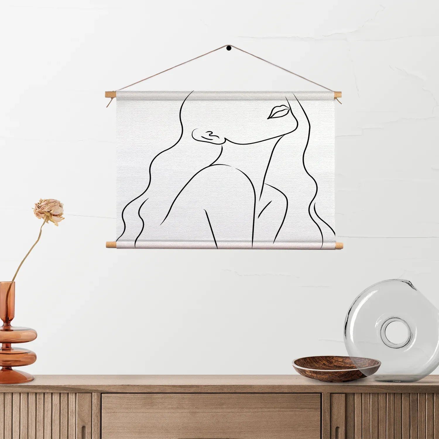 Textielposter Afwezig Model Rechthoek Horizontaal Template TP 50 70 Horizontaal Lifestyle 7 2