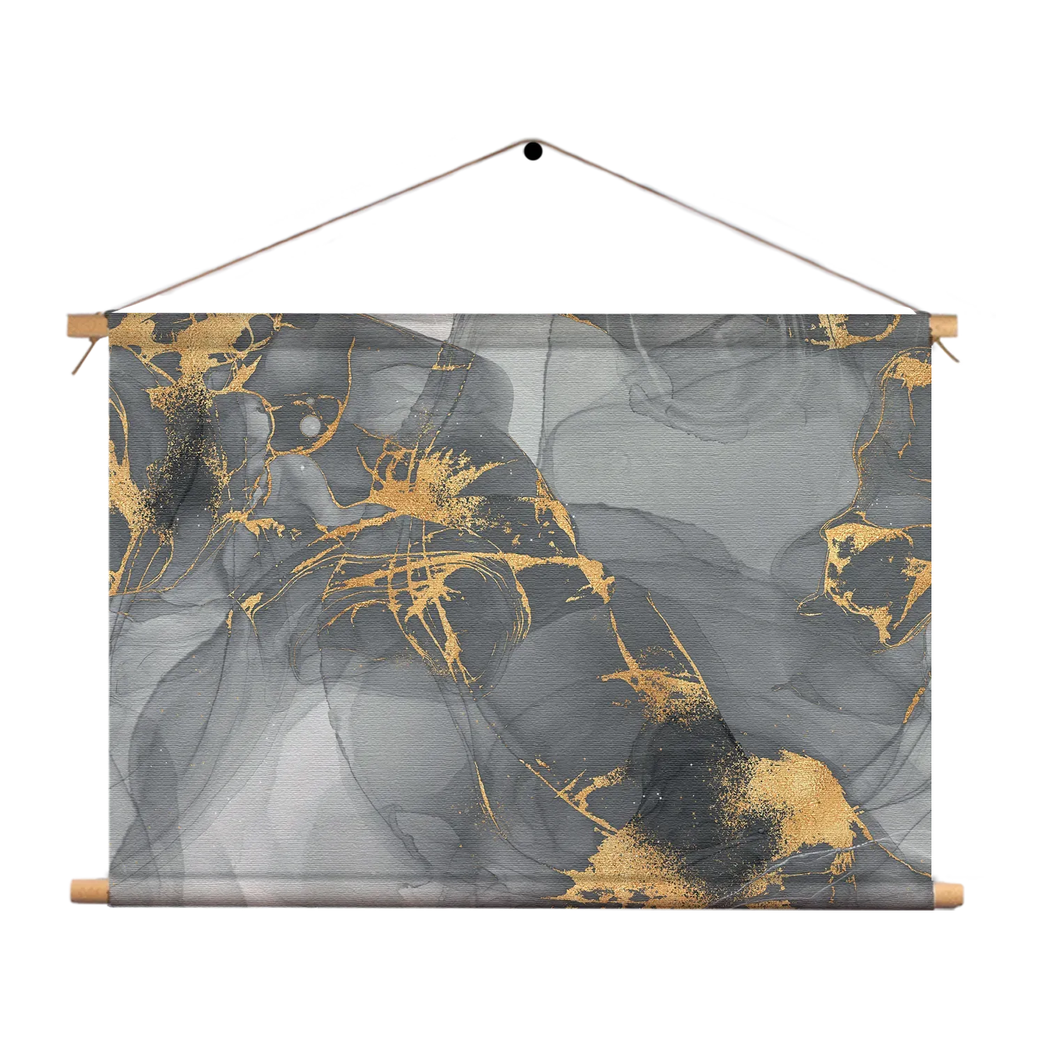 Textielposter Abstract Marmer Look Grijs met Goud 05 Rechthoek Horizontaal Template TP 50 70 Horizontaal Marmer 14 1