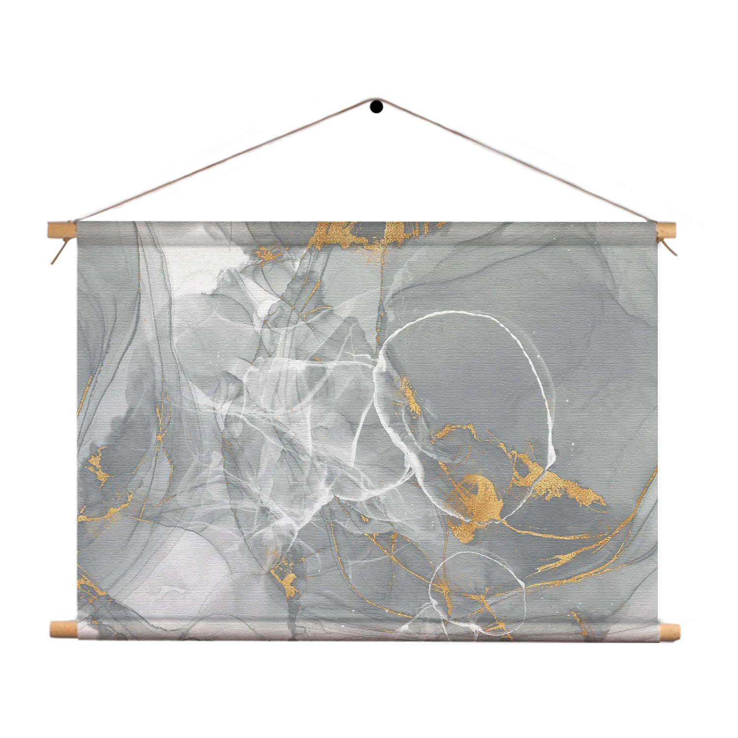 Textielposter Abstract Marmer Look Grijs met Goud 06 Rechthoek Horizontaal Template TP 50 70 Horizontaal Marmer 17 1