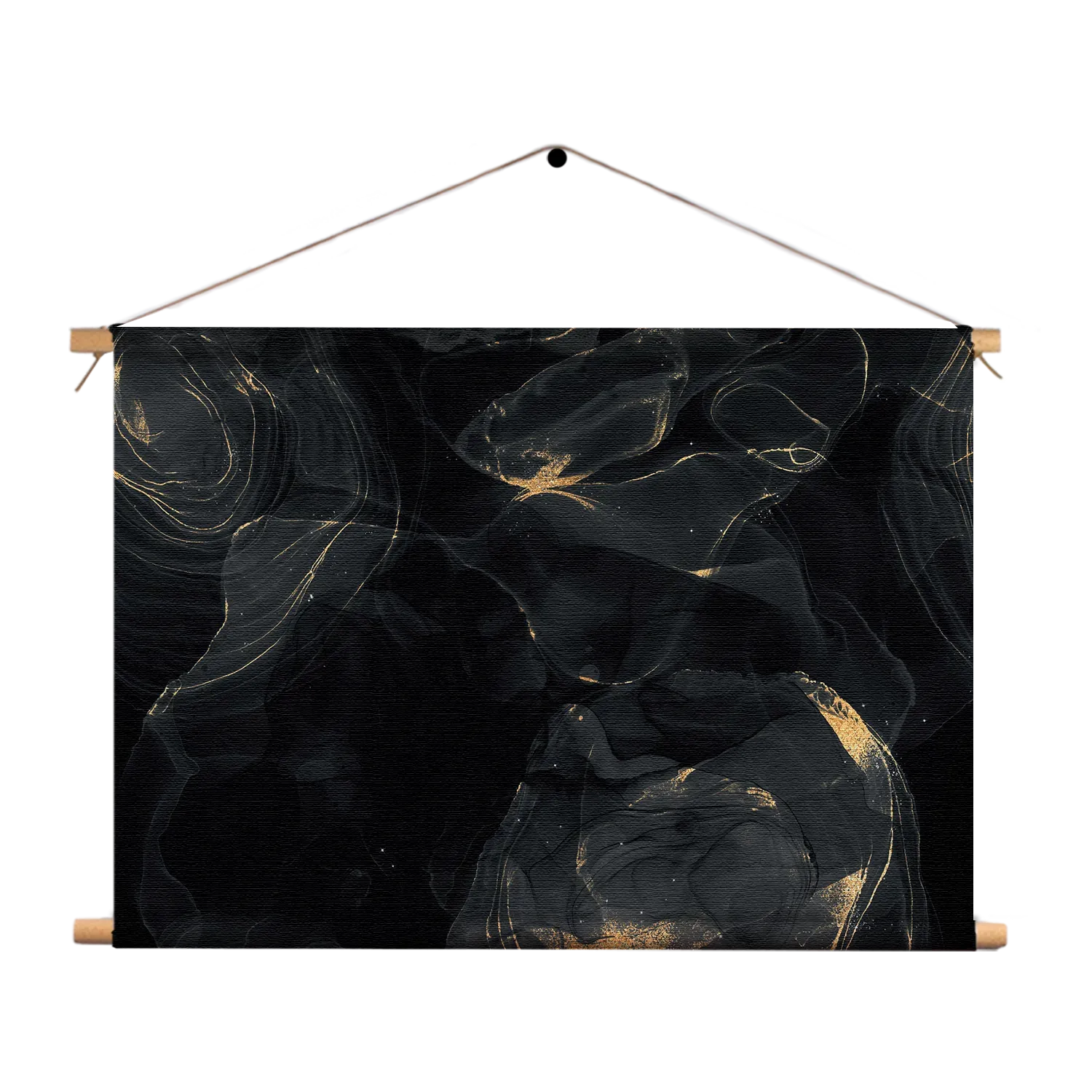 Textielposter Abstract Marmer Look Zwart met Goud 02 Rechthoek Horizontaal Template TP 50 70 Horizontaal Marmer 9 1