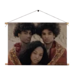 Textielposter Afro's in de Woestijn met Persisch tapijt Rechthoek Horizontaal Template TP 50 70 Horizontaal Mensen 10 1