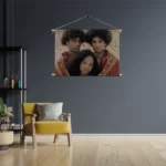 Textielposter Afro's in de Woestijn met Persisch tapijt Rechthoek Horizontaal Template TP 50 70 Horizontaal Mensen 10 3