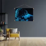 Textielposter Mystrieuze Man Blauw Rechthoek Horizontaal Template TP 50 70 Horizontaal Mensen 14 3