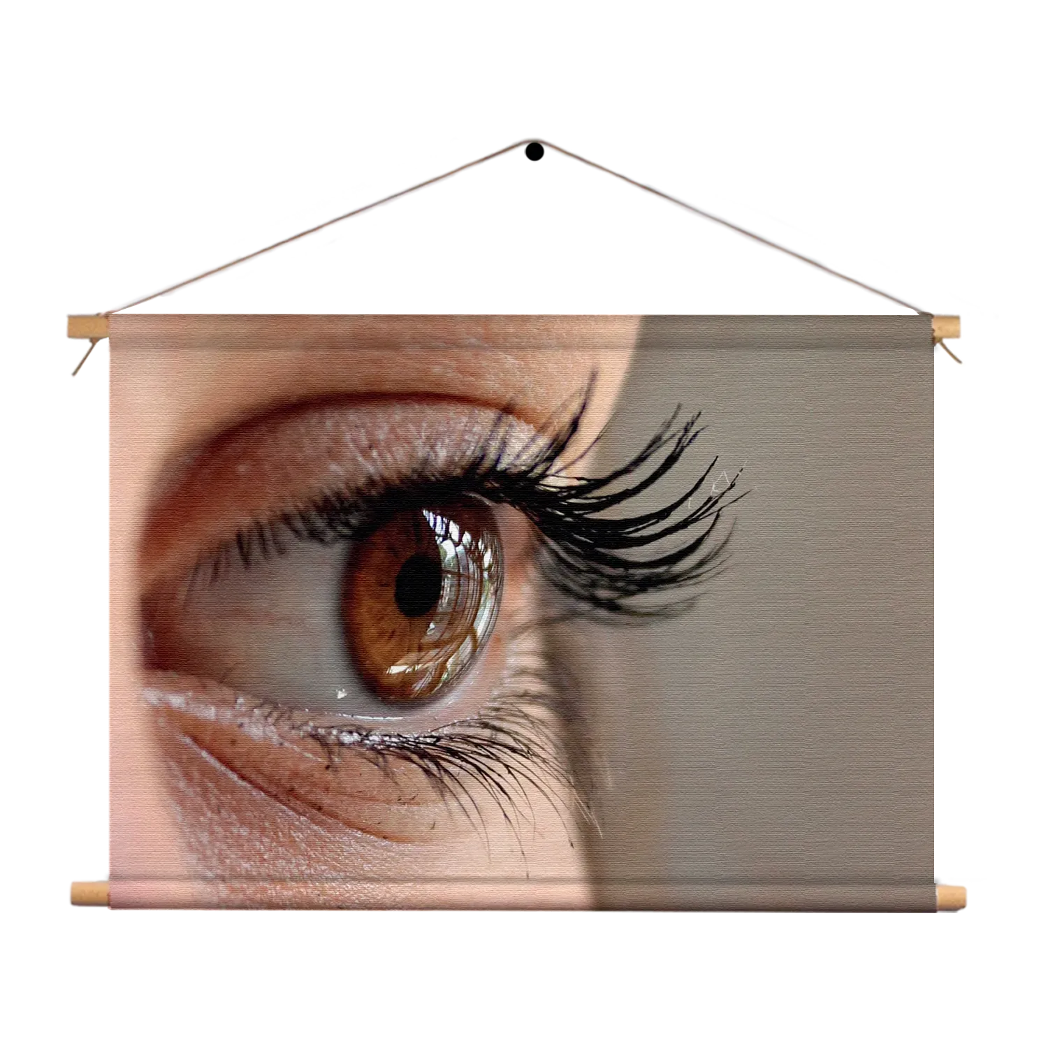 Textielposter Het Bruine Oog Rechthoek Horizontaal Template TP 50 70 Horizontaal Mensen 19 1