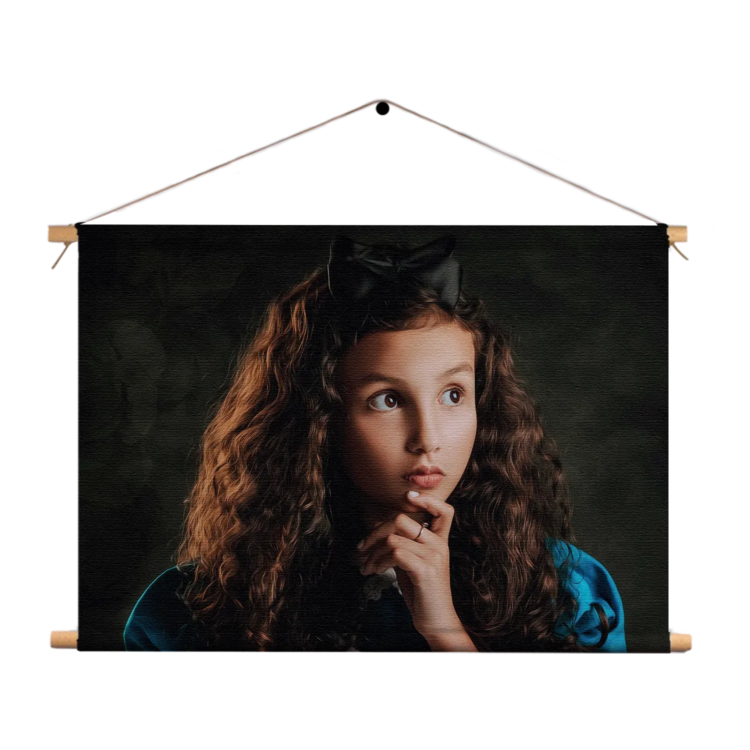 Textielposter Mooi Jong meisje In Kledij Rechthoek Horizontaal Template TP 50 70 Horizontaal Mensen 24 1