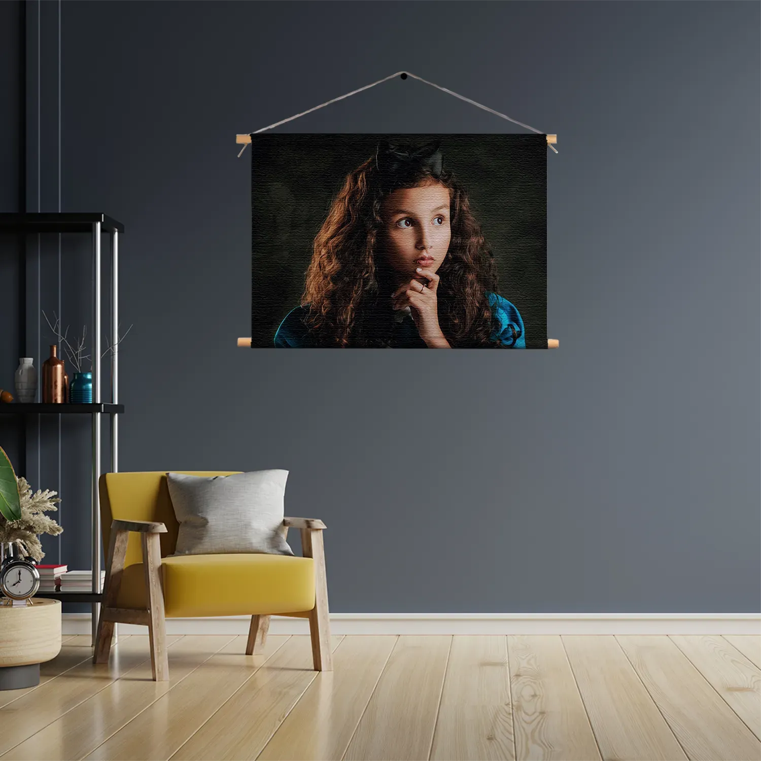 Textielposter Mooi Jong meisje In Kledij Rechthoek Horizontaal Template TP 50 70 Horizontaal Mensen 24 3