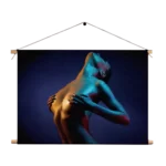 Textielposter Artistieke Mooie Vrouw Goud 01 Rechthoek Horizontaal Template TP 50 70 Horizontaal Mensen 31 1