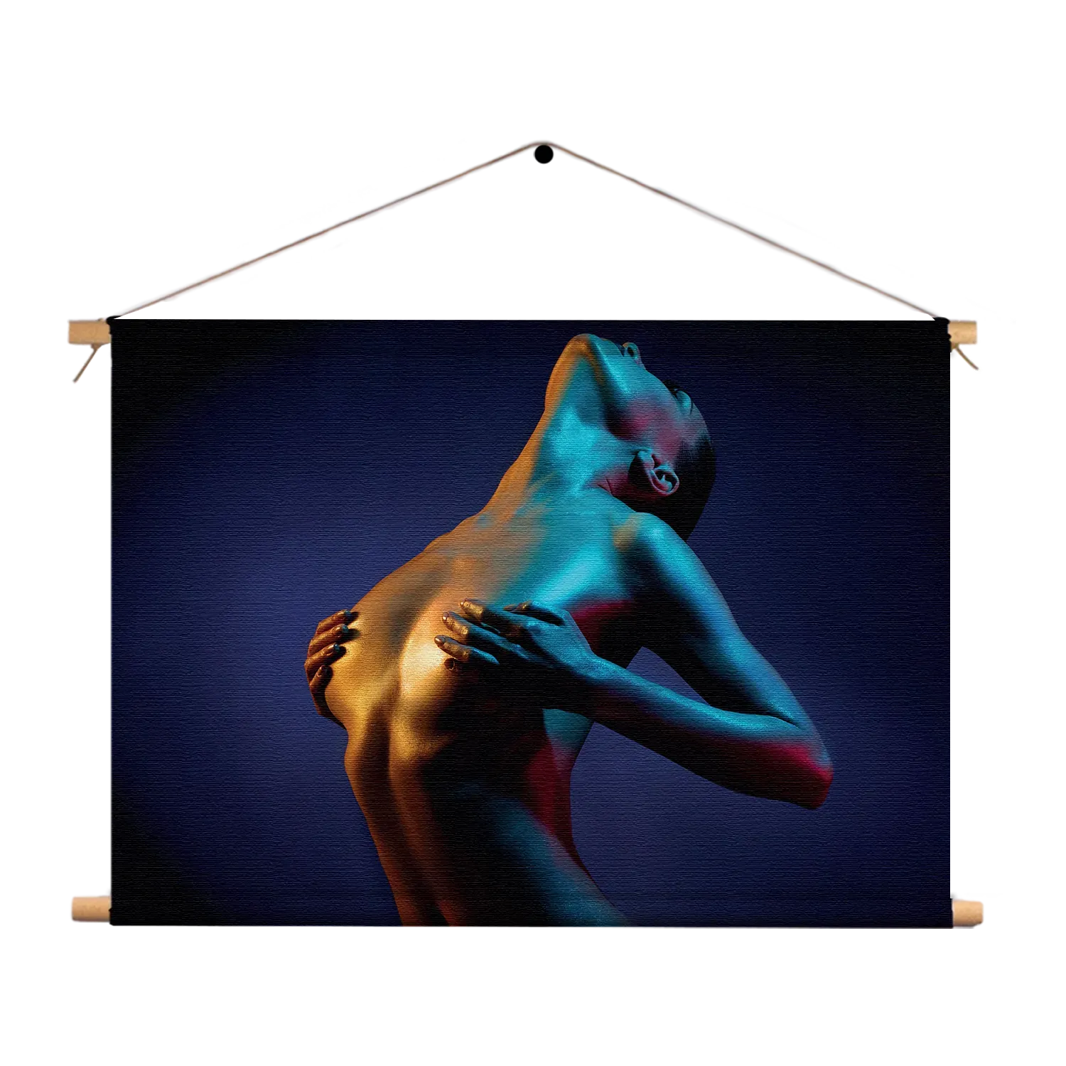 Textielposter Artistieke Mooie Vrouw Goud 01 Rechthoek Horizontaal Template TP 50 70 Horizontaal Mensen 31 1