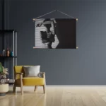 Textielposter Blote Vrouw Achter Jaloezie 02 Rechthoek Horizontaal Template TP 50 70 Horizontaal Mensen 33 3