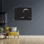 Textielposter Mooie Vrouw Wegkijkend Rechthoek Horizontaal Template TP 50 70 Horizontaal Mensen 35 3