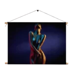 Textielposter Artistieke Mooie Vrouw Goud 02 Rechthoek Horizontaal Template TP 50 70 Horizontaal Mensen 36 1