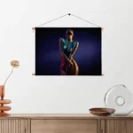 Textielposter Artistieke Mooie Vrouw Goud 02 Rechthoek Horizontaal Template TP 50 70 Horizontaal Mensen 36 2