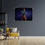 Textielposter Artistieke Mooie Vrouw Goud 02 Rechthoek Horizontaal Template TP 50 70 Horizontaal Mensen 36 3