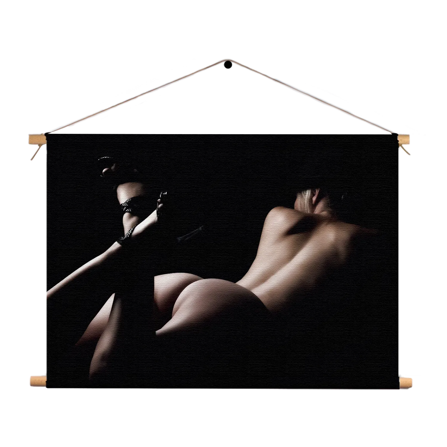 Textielposter Blote Vrouw achterzijde Met Hoed Rechthoek Horizontaal Template TP 50 70 Horizontaal Mensen 37 1