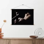 Textielposter Blote Vrouw achterzijde Met Hoed Rechthoek Horizontaal Template TP 50 70 Horizontaal Mensen 37 2