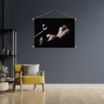 Textielposter Blote Vrouw achterzijde Met Hoed Rechthoek Horizontaal Template TP 50 70 Horizontaal Mensen 37 3