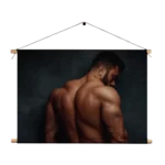 Textielposter Blote Man Van De Achterzijde Rechthoek Horizontaal Template TP 50 70 Horizontaal Mensen 39 1