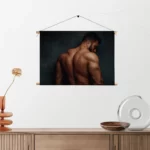 Textielposter Blote Man Van De Achterzijde Rechthoek Horizontaal Template TP 50 70 Horizontaal Mensen 39 2