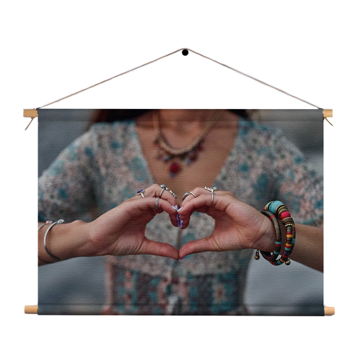 Textielposter Liefde In Een Handgebaar Rechthoek Horizontaal Template TP 50 70 Horizontaal Mensen 42 1