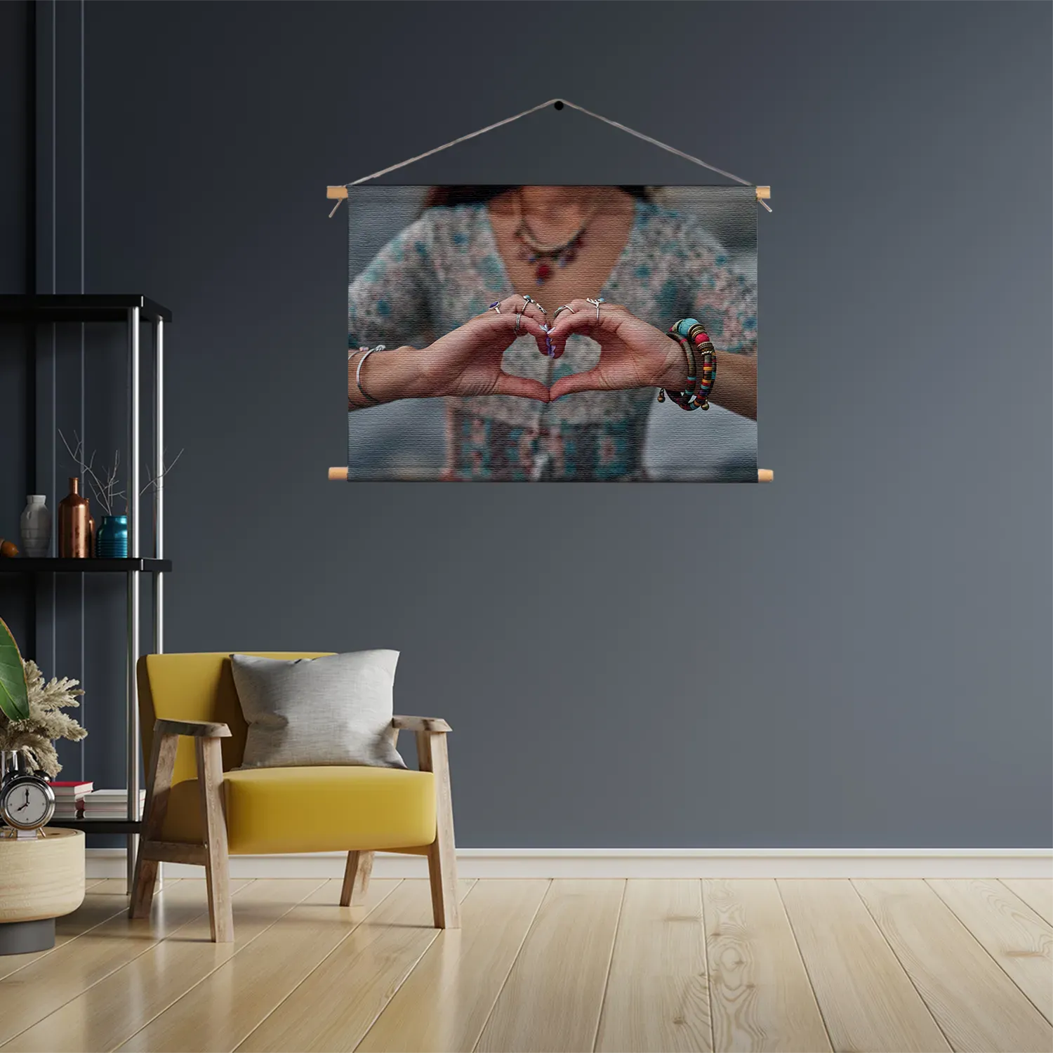 Textielposter Liefde In Een Handgebaar Rechthoek Horizontaal Template TP 50 70 Horizontaal Mensen 42 3